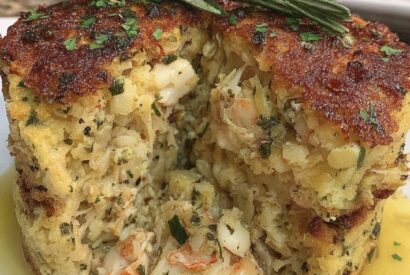 Thumbnail for Crab Stuffed Cheddar Bay Biscuits with Lemon Butter