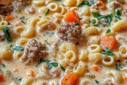 Thumbnail for Winter Comfort Creamy Sausage Pasta Soup