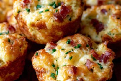 Thumbnail for Oven-baked ham and cheese savory muffins