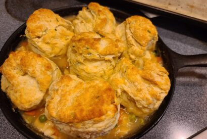 Thumbnail for Chicken Pot Pie with Biscuits (Cast Iron Skillet)