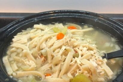 Thumbnail for Crockpot Chicken Noodles (the Coziest Slow-Cooker Comfort!)