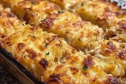 Thumbnail for Cheesy Chicken Hashbrown Casserole