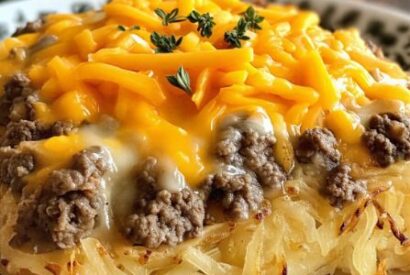 Thumbnail for Creamy Hamburger Hash Brown Casserole
