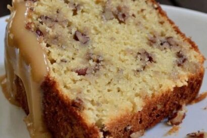 Thumbnail for Easy Butter Pecan Pound Cake with brown-sugar glaze and toasted pecans