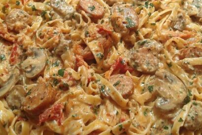 Thumbnail for Cajun Shrimp Pasta with Sausage