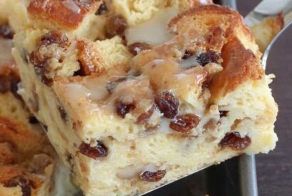 Thumbnail for Classic Cinnamon Raisin Bread Pudding with rich custard and golden top