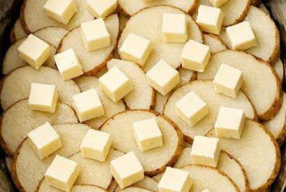 Thumbnail for Throw raw russet potato slices into the slow cooker with three easy ingredients and you’ll have a comforting dinner that disappears fast.