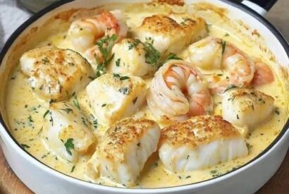 Thumbnail for Creamy Garlic Butter Seafood Skillet