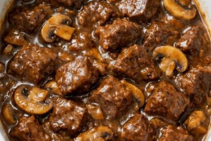 Thumbnail for Slow Cooker Mushroom Beef Tips
