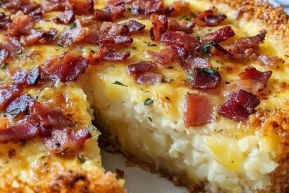 Thumbnail for Bacon and Cheese Quiche with Hashbrown Crust