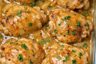 Thumbnail for Oven Baked 3-Ingredients Amish Golden Gravy Chicken