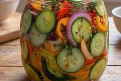 Thumbnail for Anti-Inflammatory Pickled Cucumber, Onion & Bell Pepper Salad