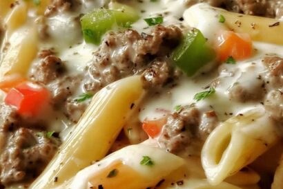 Thumbnail for Southern Potluck Philly Cheesesteak Pasta