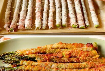 Thumbnail for Oven-Roasted Bacon Wrapped Asparagus: The Easy 2-Ingredient Recipe for a Tasty Side Dish