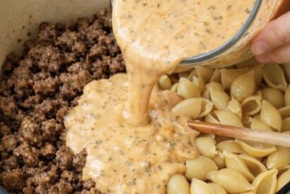 Thumbnail for One-Pot Creamy Beef and Shells