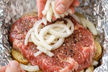 Thumbnail for Layer onions and these 2 ingredients with steak for a baked meal I won’t get tired of