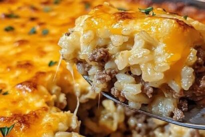Thumbnail for Hearty Beef and Rice Casserole with Creamy Cheddar – Your Ultimate Comfort Meal