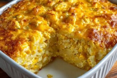 Thumbnail for Oven-Baked Cheesy Potato & Corn Casserole