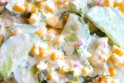 Thumbnail for Creamy Mexican Cucumber & Corn Salad