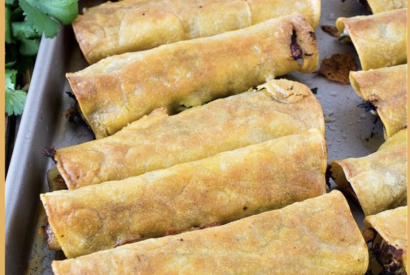 Thumbnail for Baked Shredded Beef Taquitos