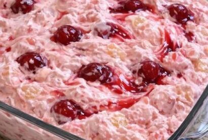 Thumbnail for Grandma’s Cherry Fluff Frozen Salad