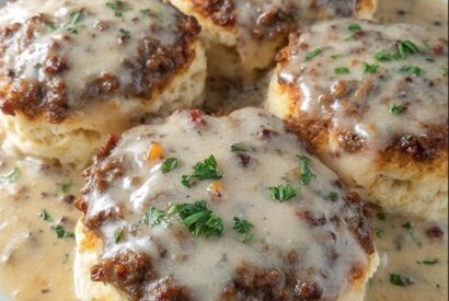 Thumbnail for Biscuits and Gravy with Sausage and Egg Breakfast Casserole Recipe