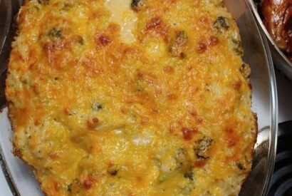 Thumbnail for Broccoli Rice Chicken and Cheese Casserole Recipe