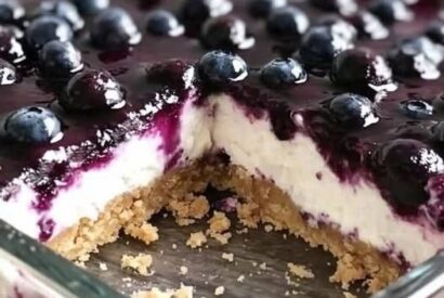 Thumbnail for Low Carb No bake Blueberry Cheesecake Bars