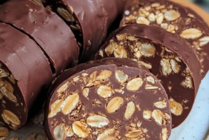 Thumbnail for Healthy No-Bake Greek Yogurt Peanut Butter Chocolate Fudge Logs