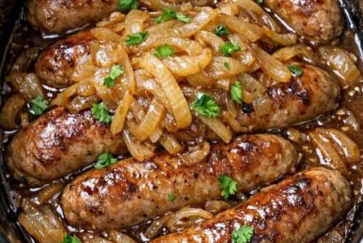 Thumbnail for Slow Cooker 4-Ingredient Bangers and Onions
