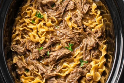 Thumbnail for Crockpot Beef & Noodles (The “Slow-Braid” Savory Secret)