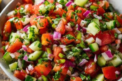 Thumbnail for Fresh Mediterranean Chopped Tomato & Cucumber Salad