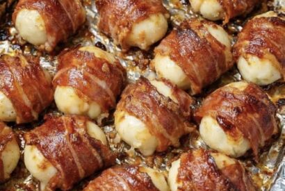Thumbnail for Cheddar-Stuffed BBQ Bacon Bombs (Cheesy, Smokey & High-Protein Appetizer)