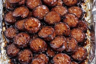 Thumbnail for Sweet & Sticky Candied Kielbasa Bites (Easy Appetizer for Parties & Quick Dinner Ideas)