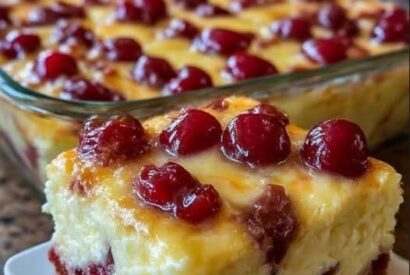 Thumbnail for 3-Ingredient Cherry Cheesecake Bars (Easy No-Fuss Dessert Everyone Loves)