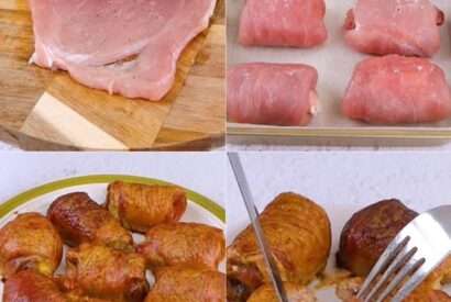 Thumbnail for Golden Chicken Rolls Stuffed with Mortadella & Melty Cheese