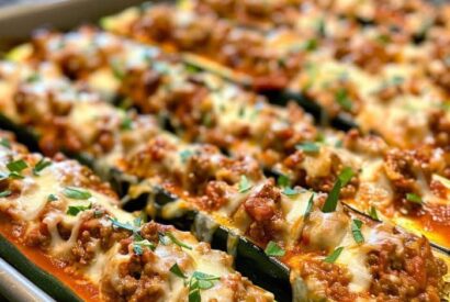 Thumbnail for ​4-Ingredient Low-Carb Lasagna Zucchini Boats