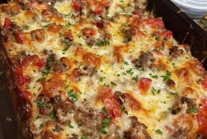 Thumbnail for Cheesy Baked Ground Beef Casserole