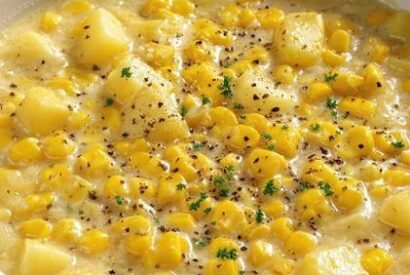 Thumbnail for Easy Slow Cooker Corn Chowder (4 Ingredients) – Creamy, Healthy Comfort Food for Quick Dinner & Meal Prep