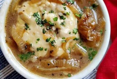 Thumbnail for Best French Onion Soup Recipe (Easy, Healthy Comfort Food & Perfect Cozy Dinner)