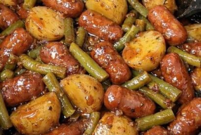 Thumbnail for The BEST Crockpot Sausage and Potatoes (Easy 4-Ingredient Quick Dinner!)