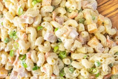 Thumbnail for The BEST Guy Fieri Macaroni Salad (Easy & Creamy Quick Dinner Side!)