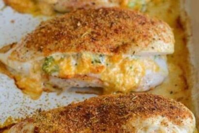 Thumbnail for Broccoli Cheddar Stuffed Chicken