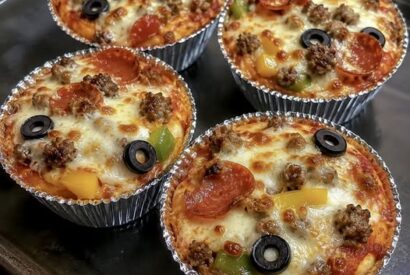 Thumbnail for Mini Deep Dish Pizza Cups 🍕🧀