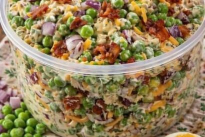 Thumbnail for Creamy, Crunchy, and Loaded with Flavor—This Bacon Pea Salad