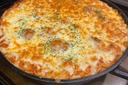 Thumbnail for Baked Cream Cheese Spaghetti Casserole (keto-friendly)