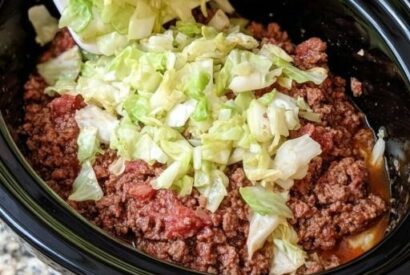 Thumbnail for Cabbage and Ground Beef Slow Cooker Dish