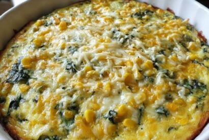 Thumbnail for Cheesy Corn and Spinach Casserole