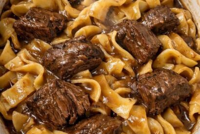 Thumbnail for My mom made this every week growing up because it was cheap and fed everyone. The noodles turn out so silky and the beef falls apart with a fork