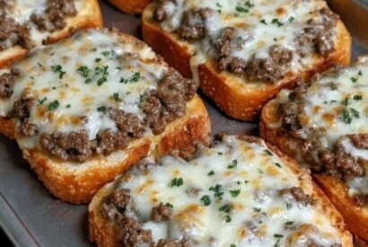 Thumbnail for Cheesy Beef Toasts